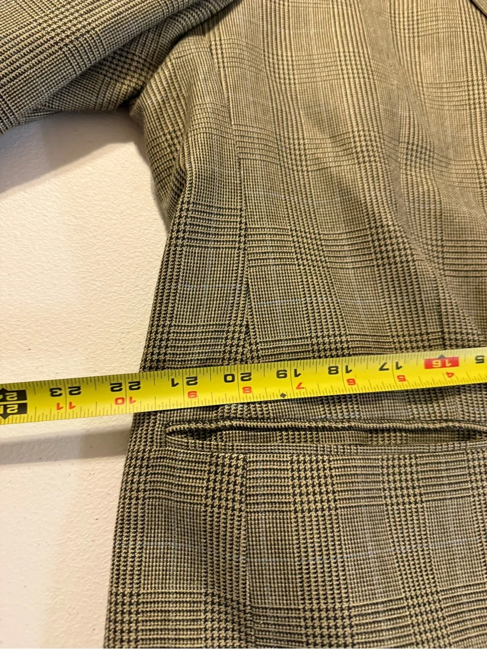 Lauren Ralph Lauren Blazer 44R Wool Silk Blend 2 Button Sports Coat Houndstooth